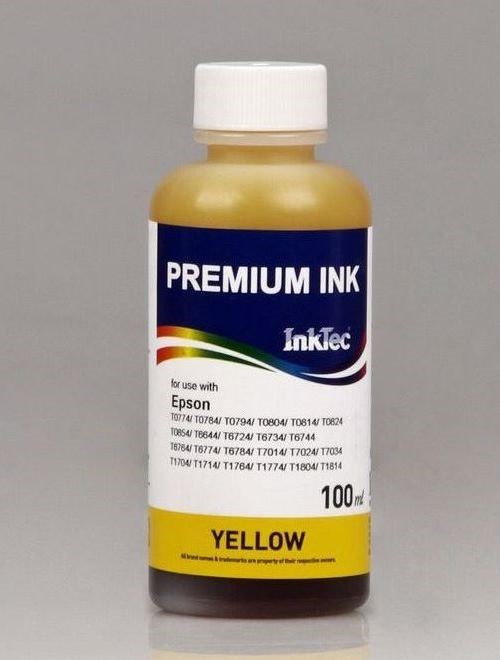 Чернила InkTec для Epson цвет Yellow (Y) серия 0010 водные (100 мл ) - фото 4845