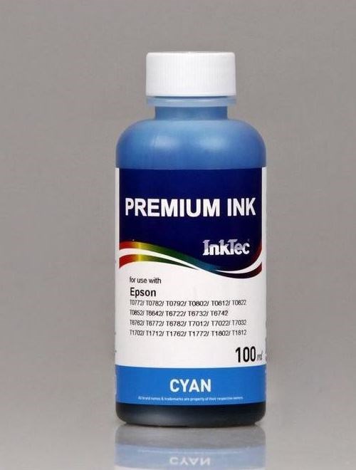 Чернила InkTec для Epson цвет Cyan (C) серия 0010 водные (100 мл ) - фото 4846