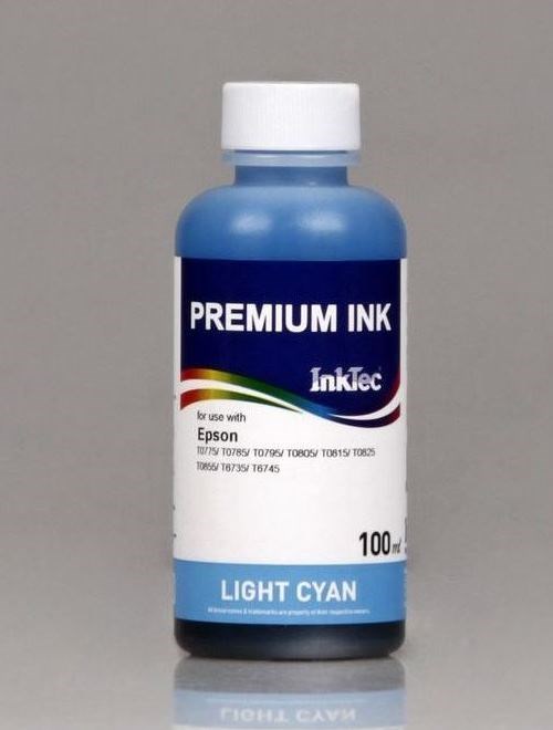 Чернила InkTec для Epson цвет Light Cyan (LC) серия 0010 водные (100 мл ) - фото 4850